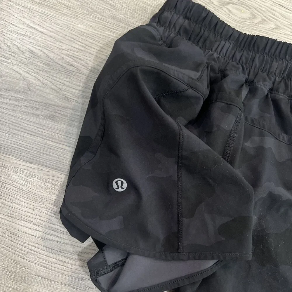 Lululemon Track That Short 5” Heritage 365 Camo Deep Coal Multi Size 2